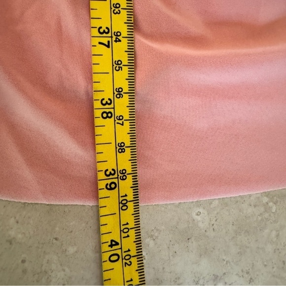 MISA Apricot Pink Domino Dress Draped Front Knee Length Women Party Cocktail NEW - Picture 16 of 16